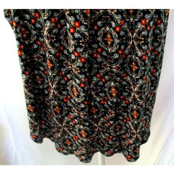 Philosophy Women's Plus Black Print Short Sleeve Stretch Shirt Size 1X - Picture 7 of 8